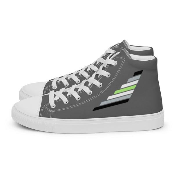 Agender Pride Modern Gray High Top Shoes