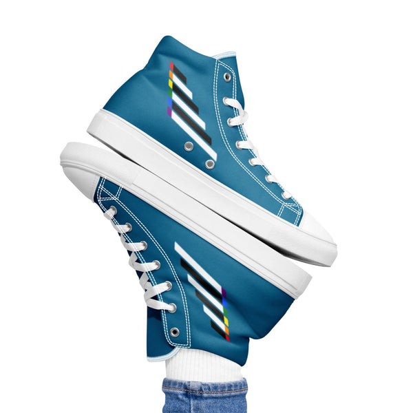 Ally Pride Modern Blue High Top Shoes