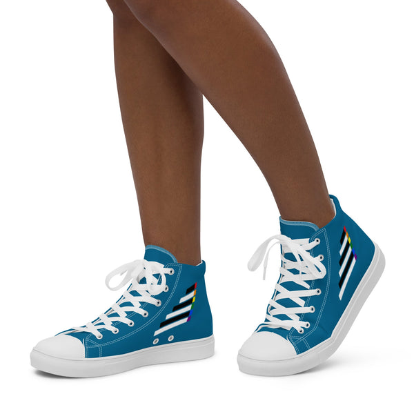 Ally Pride Modern Blue High Top Shoes