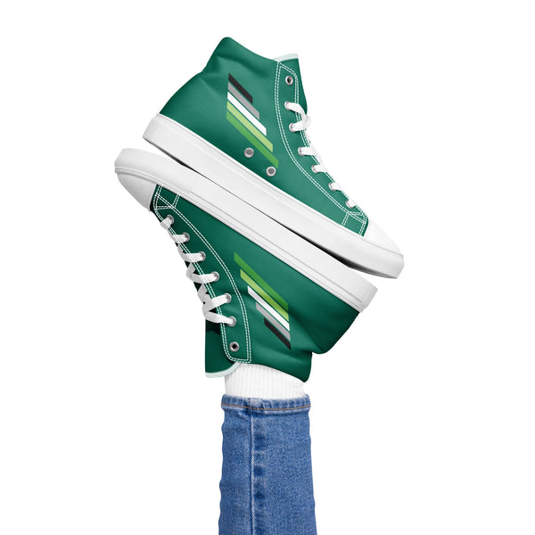 Aromantic Pride Modern Green High Top Shoes