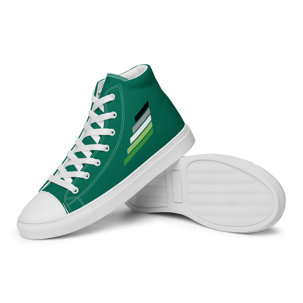 Aromantic Pride Modern Green High Top Shoes