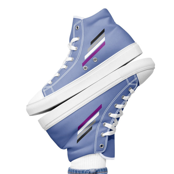 Asexual Pride Modern Blue High Top Shoes