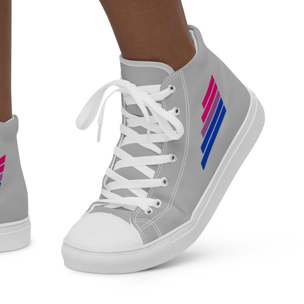 Bisexual Pride Modern Gray High Top Shoes