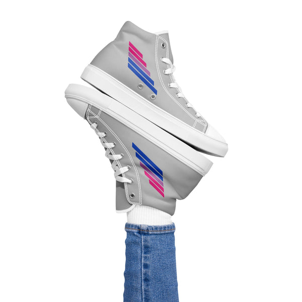 Bisexual Pride Modern Gray High Top Shoes