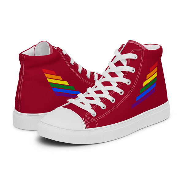 Gay Pride Modern Red High Top Shoes