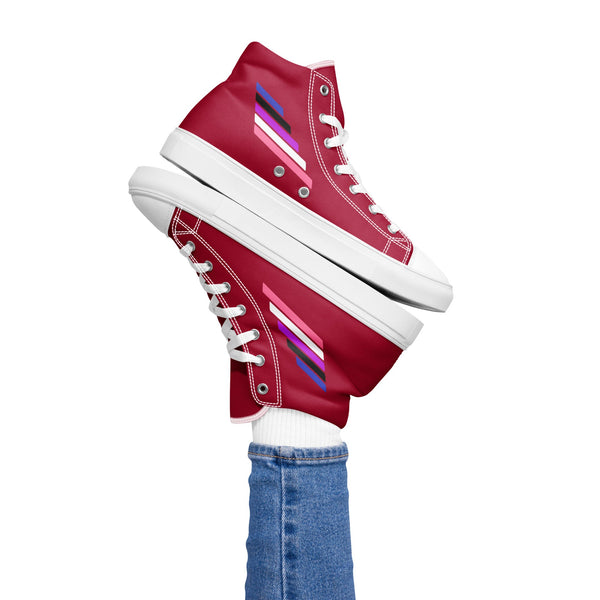 Genderfluid Pride Modern Red High Top Shoes