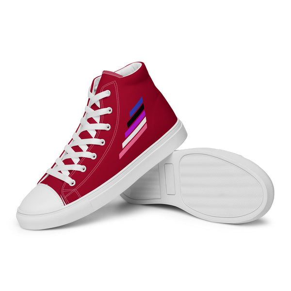 Genderfluid Pride Modern Red High Top Shoes