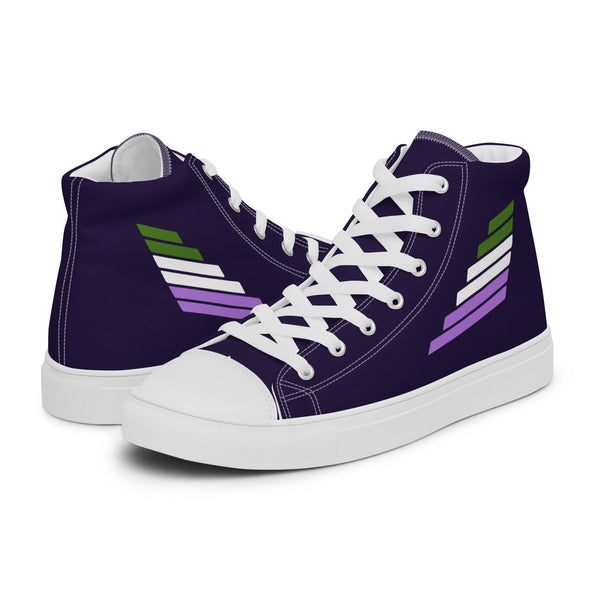 Genderqueer Pride Modern Navy High Top Shoes