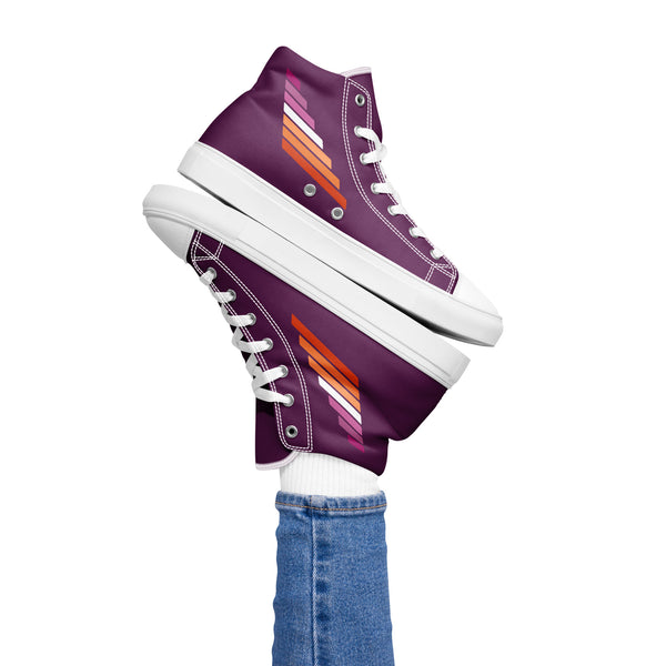 Lesbian Pride Modern Purple High Top Shoes