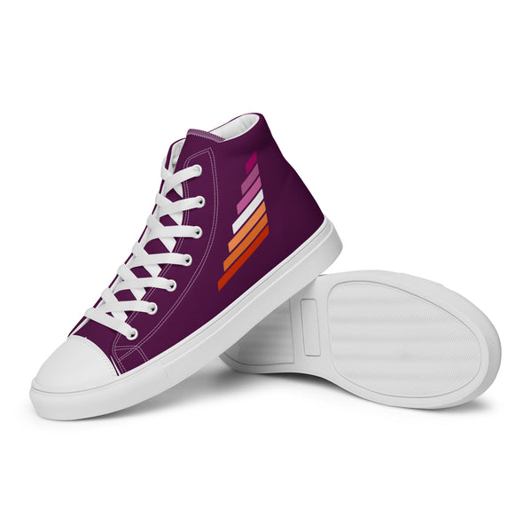 Lesbian Pride Modern Purple High Top Shoes