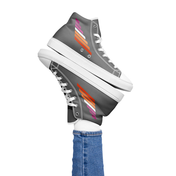 Lesbian Pride Modern Gray High Top Shoes