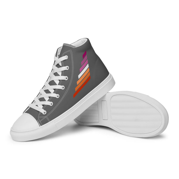 Lesbian Pride Modern Gray High Top Shoes