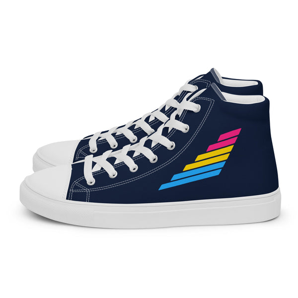 Pansexual Pride Modern Navy High Top Shoes