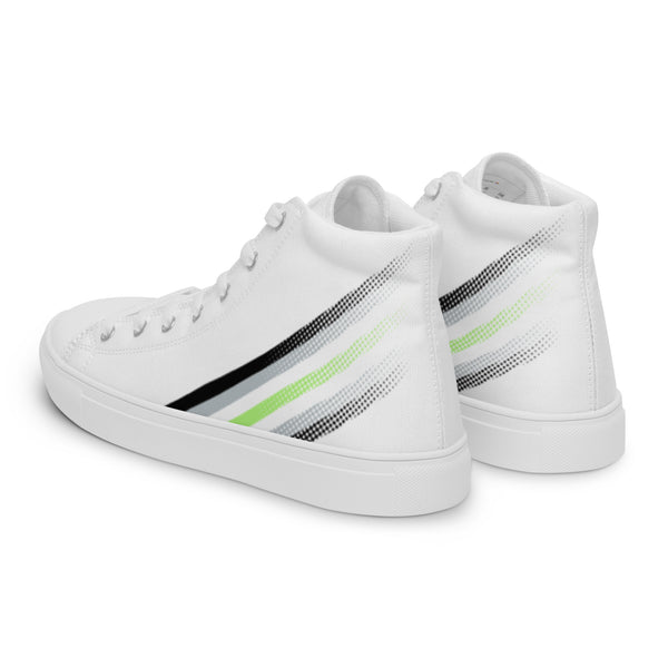 Agender Pride Colors Original White High Top Shoes - Women Sizes