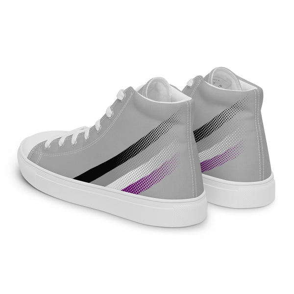 Asexual Pride Colors Original Gray High Top Shoes - Women Sizes