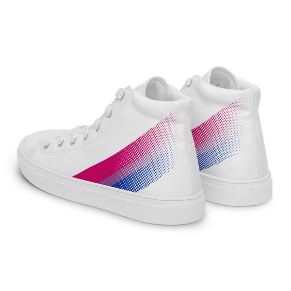 Bisexual Pride Colors Original White High Top Shoes - Women Sizes