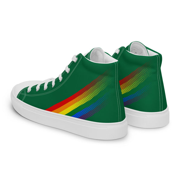 Gay Pride Colors Original Green High Top Shoes - Women Sizes