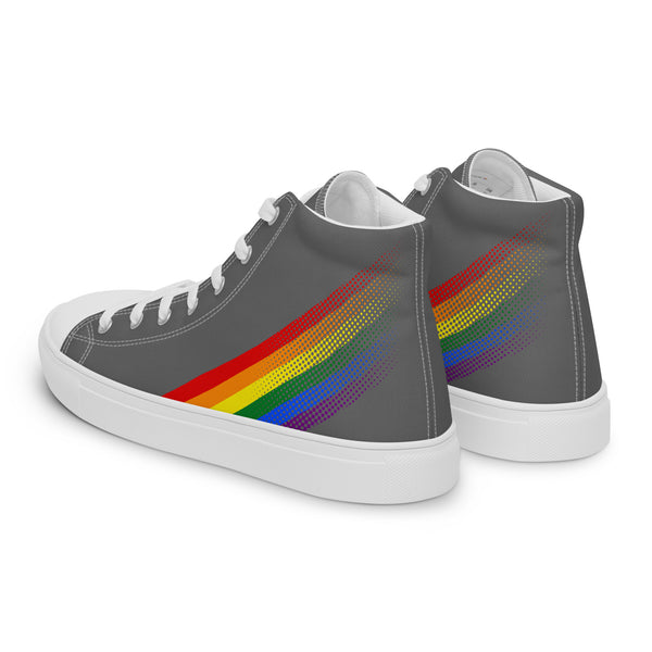 Gay Pride Colors Original Gray High Top Shoes - Women Sizes