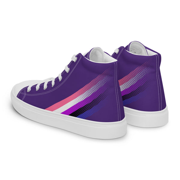 Genderfluid Pride Colors Original Purple High Top Shoes - Women Sizes