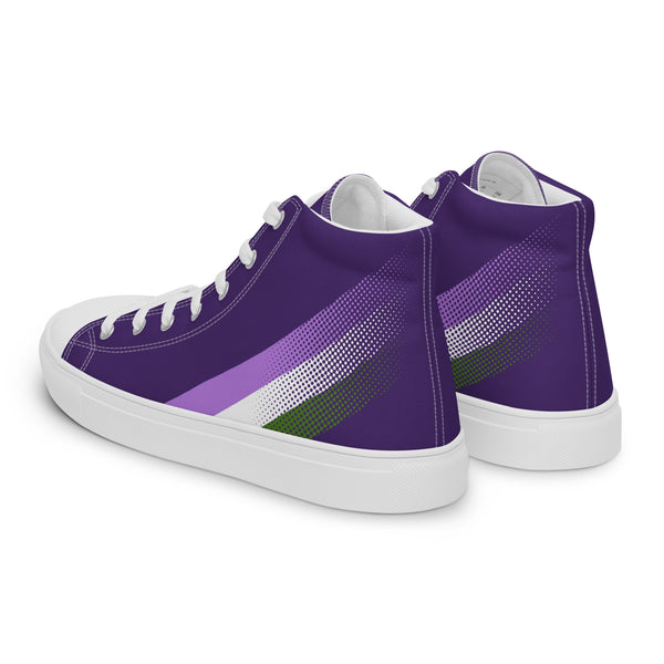 Genderqueer Pride Colors Original Purple High Top Shoes - Women Sizes