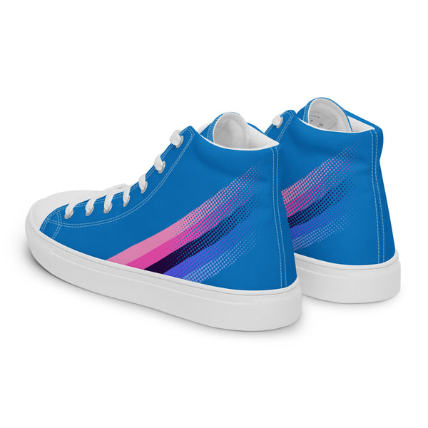 Omnisexual Pride Colors Original Blue High Top Shoes - Women Sizes