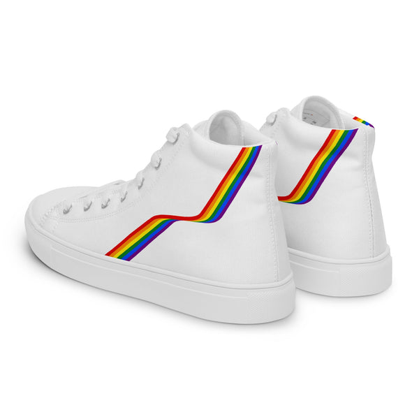 Original Gay Pride Colors White High Top Shoes