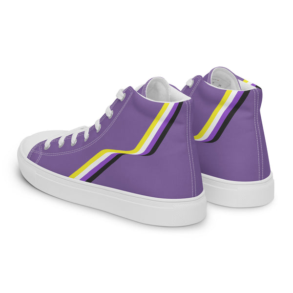 Original Non-Binary Pride Colors Purple High Top Shoes - Women Sizes