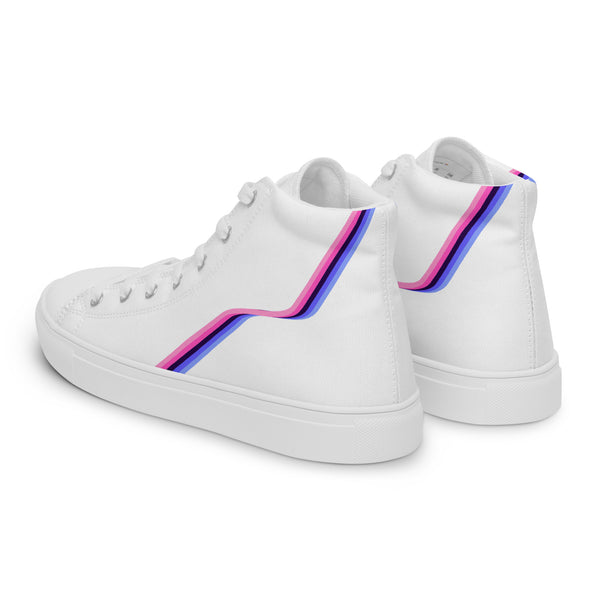 Original Omnisexual Pride Colors White High Top Shoes - Women Sizes