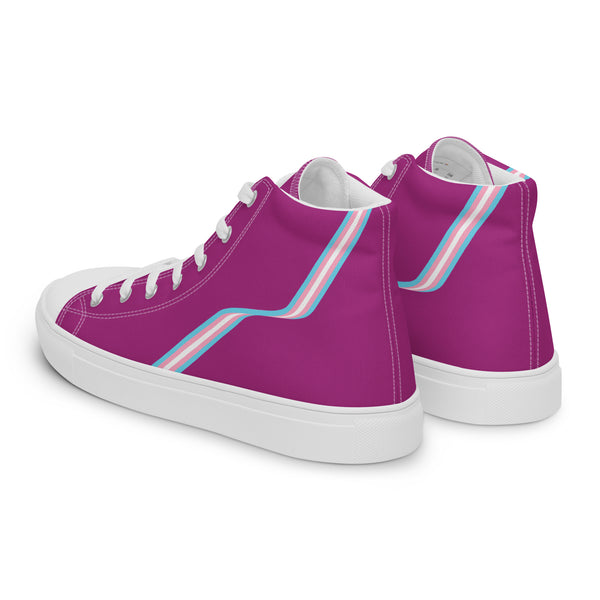 Original Transgender Pride Colors Violet High Top Shoes - Women Sizes