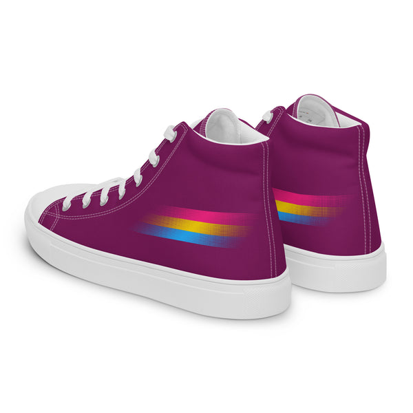 Casual Pansexual Pride Colors Purple High Top Shoes - Women Sizes
