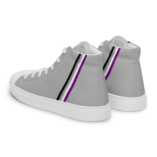Classic Asexual Pride Colors Gray High Top Shoes - Women Sizes