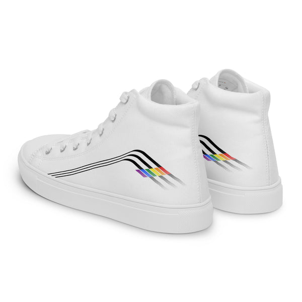 Trendy Ally Pride Colors White High Top Shoes - Women Sizes