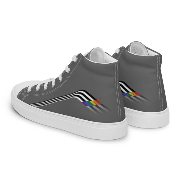 Trendy Ally Pride Colors Gray High Top Shoes - Women Sizes