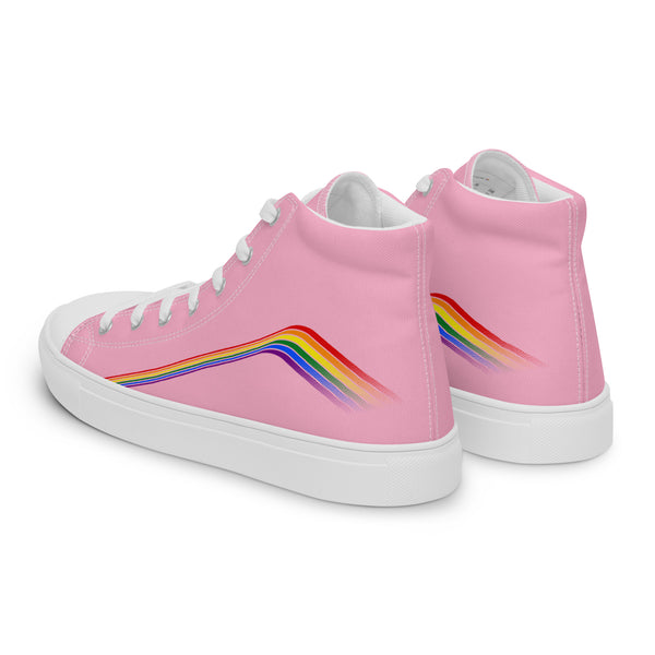 Trendy Gay Pride Colors Pink High Top Shoes - Women Sizes