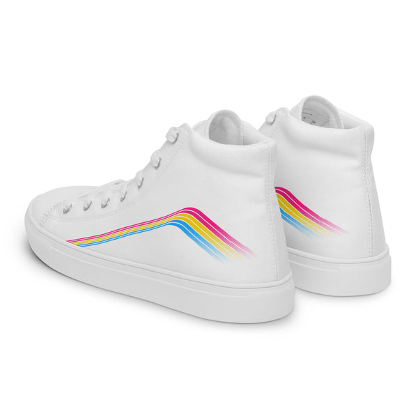 Trendy Pansexual Pride Colors White High Top Shoes - Women Sizes