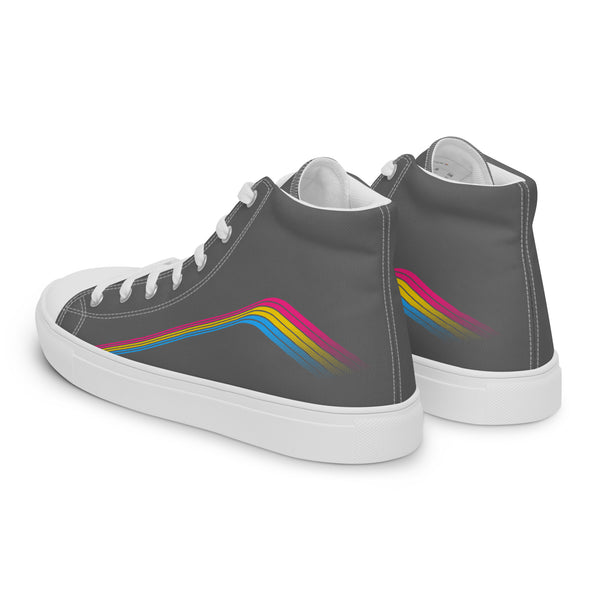 Trendy Pansexual Pride Colors Gray High Top Shoes - Women Sizes