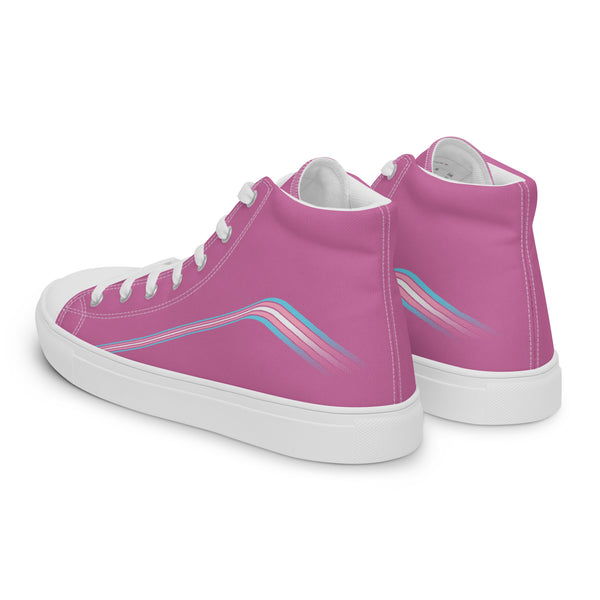 Trendy Transgender Pride Colors Pink High Top Shoes - Women Sizes