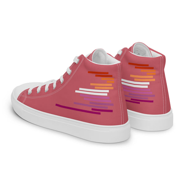 Modern Lesbian Pride Colors Pink High Top Shoes - Women Sizes