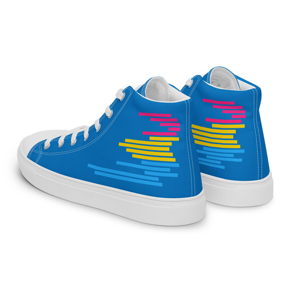 Modern Pansexual Pride Colors Blue High Top Shoes - Women Sizes