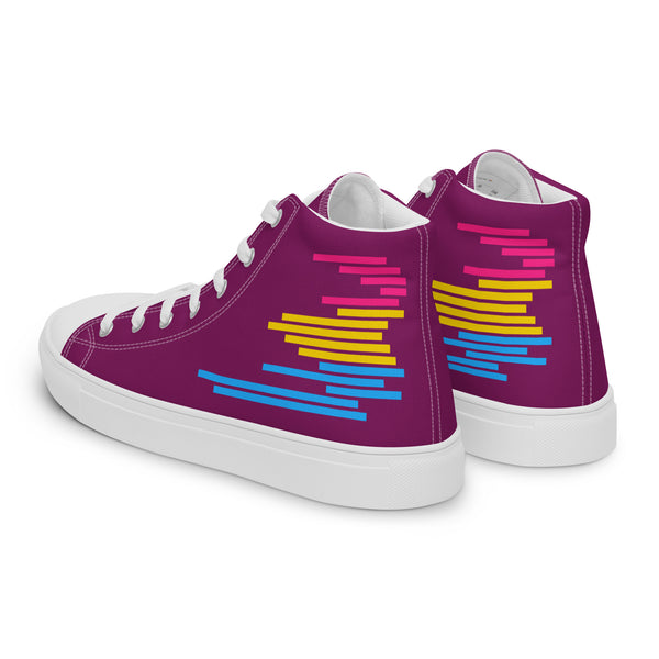 Modern Pansexual Pride Colors Purple High Top Shoes - Women Sizes