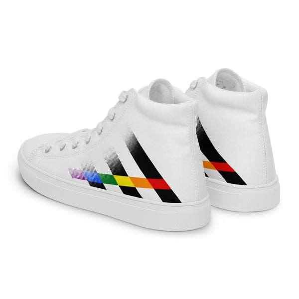 Ally Pride Colors Modern White High Top Shoes - Women Sizes