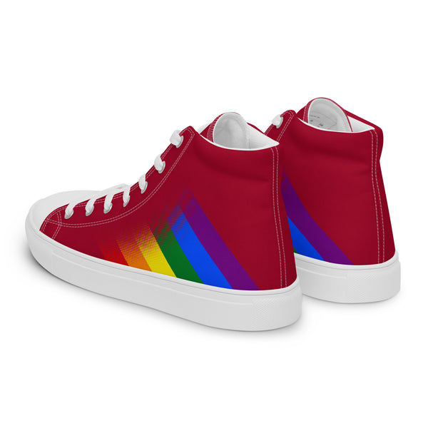 Gay Pride Colors Modern Red High Top Shoes - Women Sizes