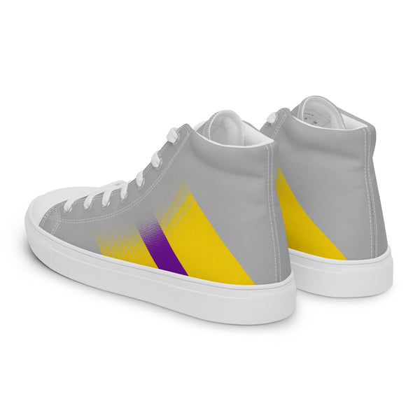 Intersex Pride Colors Modern Gray High Top Shoes - Women Sizes