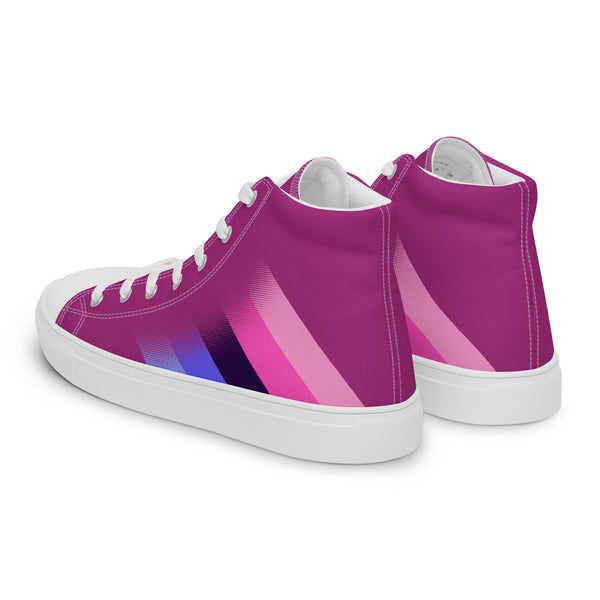 Omnisexual Pride Colors Modern Violet High Top Shoes - Women Sizes
