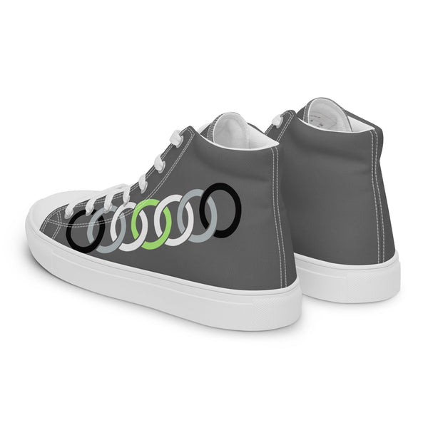 Simple Agender Pride Gray High Top Shoes