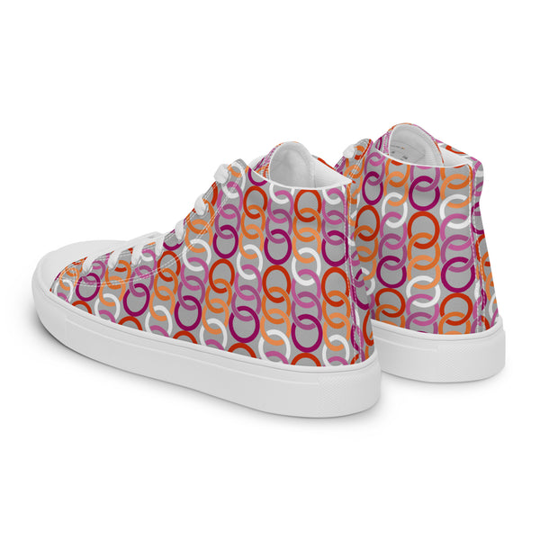 Lesbian Pride Classic Gray High Top Shoes