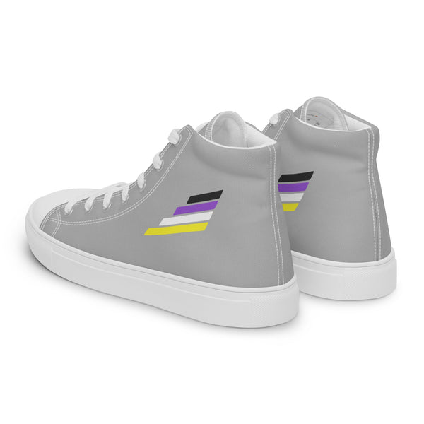 Non-Binary Pride Modern Gray High Top Shoes