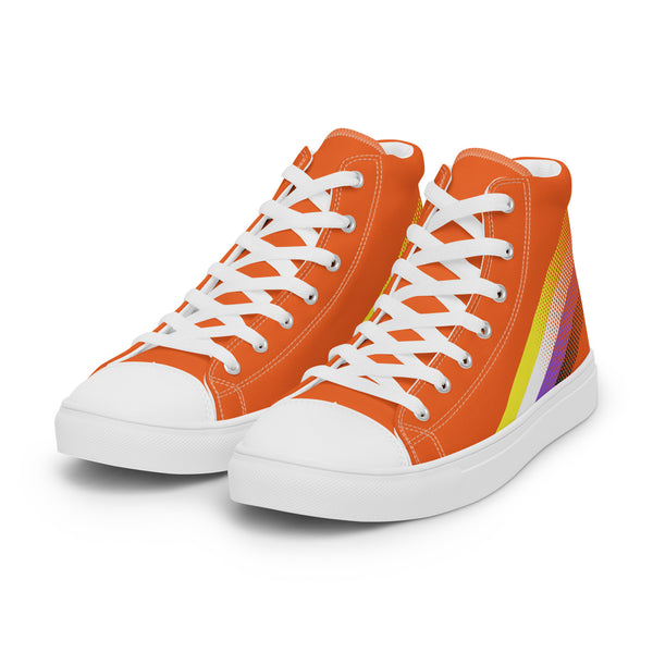 Non-Binary Pride Colors Original Orange High Top Shoes - Women Sizes