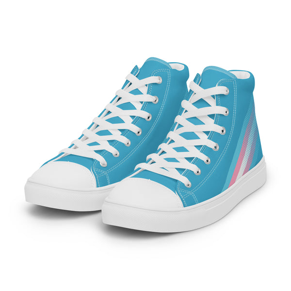 Transgender Pride Colors Original Blue High Top Shoes - Women Sizes