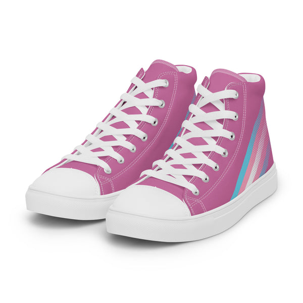 Transgender Pride Colors Original Pink High Top Shoes - Women Sizes